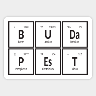 Budapest | Periodic Table Sticker